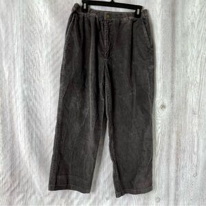 Vintage Stag Hill by Haband Charcoal Gray Wide-Wale Corduroy Pants 32W L:M